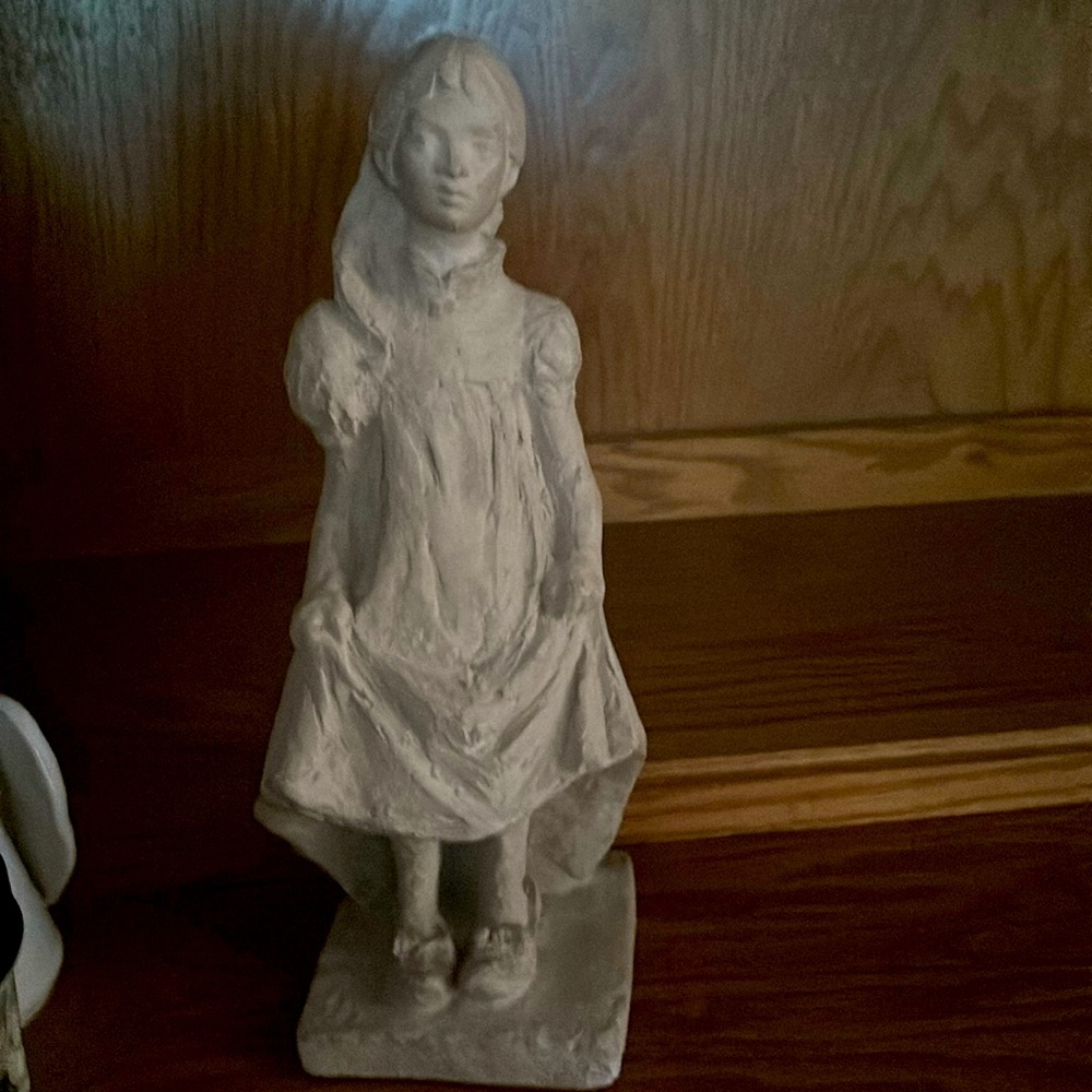 Austin Productions 1973 Dress Up Girl Sculpture Statue KLARA SEVER Durastone 12”